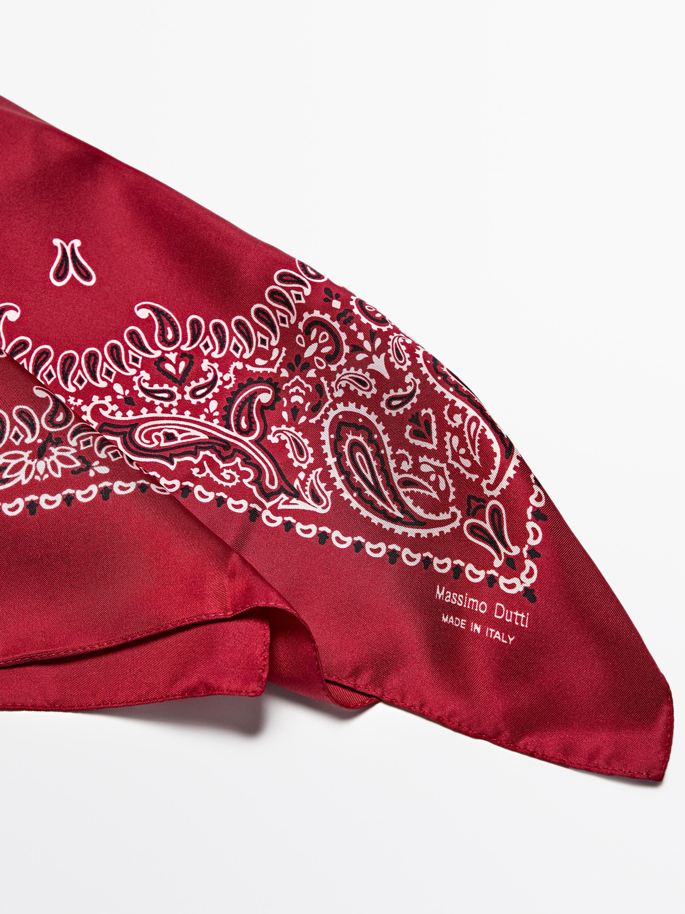 Paisley print scarf | Massimo Dutti UK