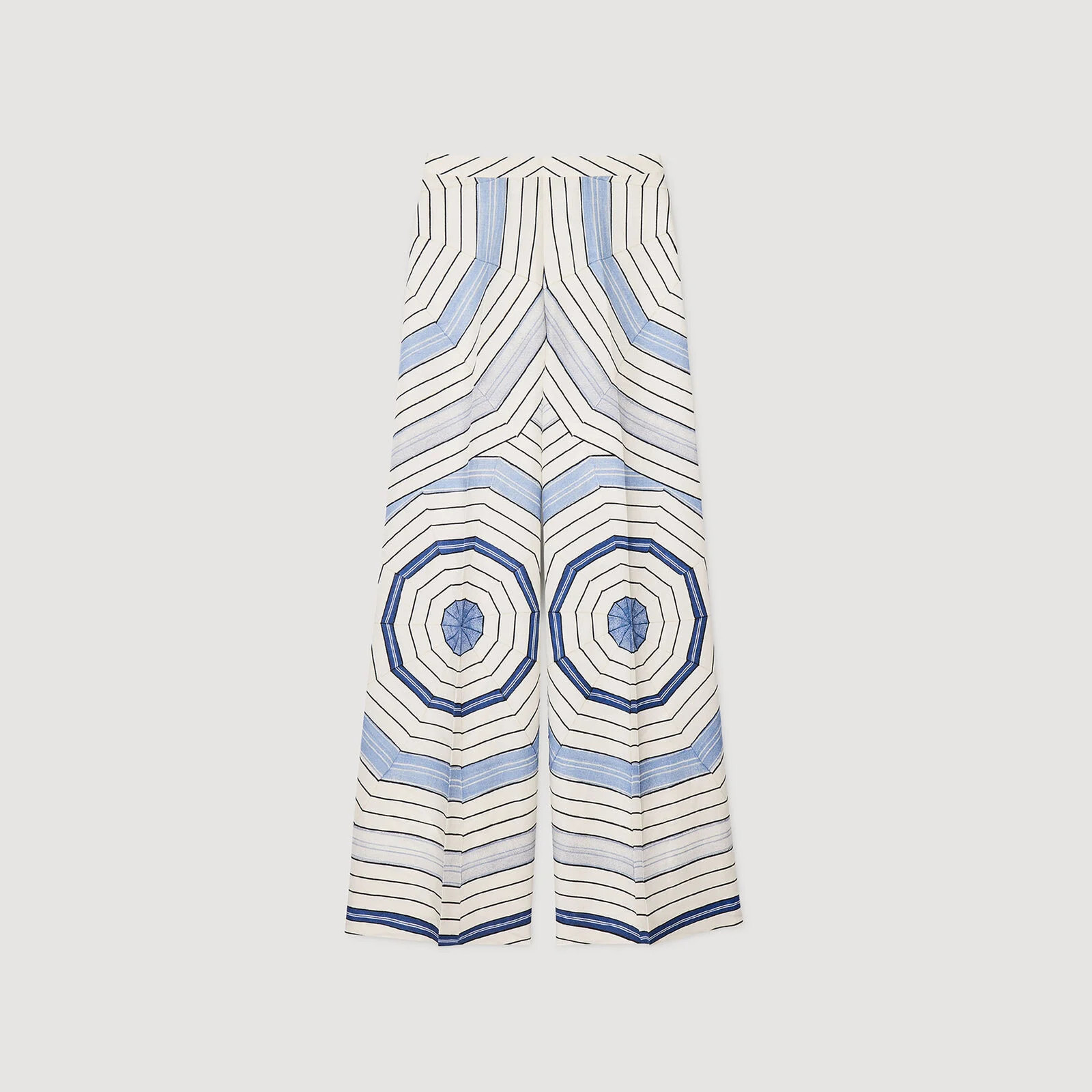 Spiral-motif wide-leg trousers | Sandro US | Sandro-Paris US