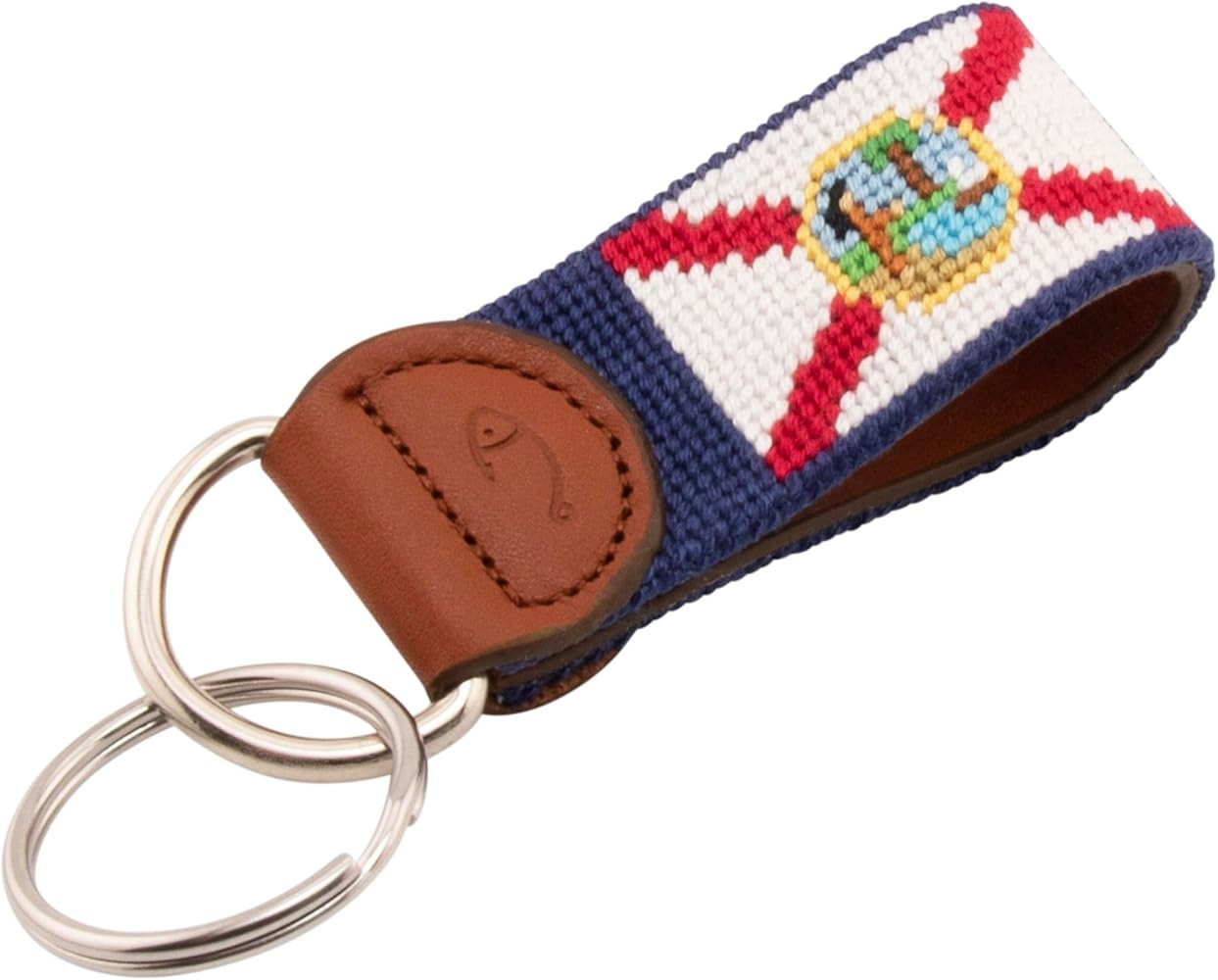 Leather Hand-Stitched Needlepoint Key Fob or Key Chain | Amazon (US)