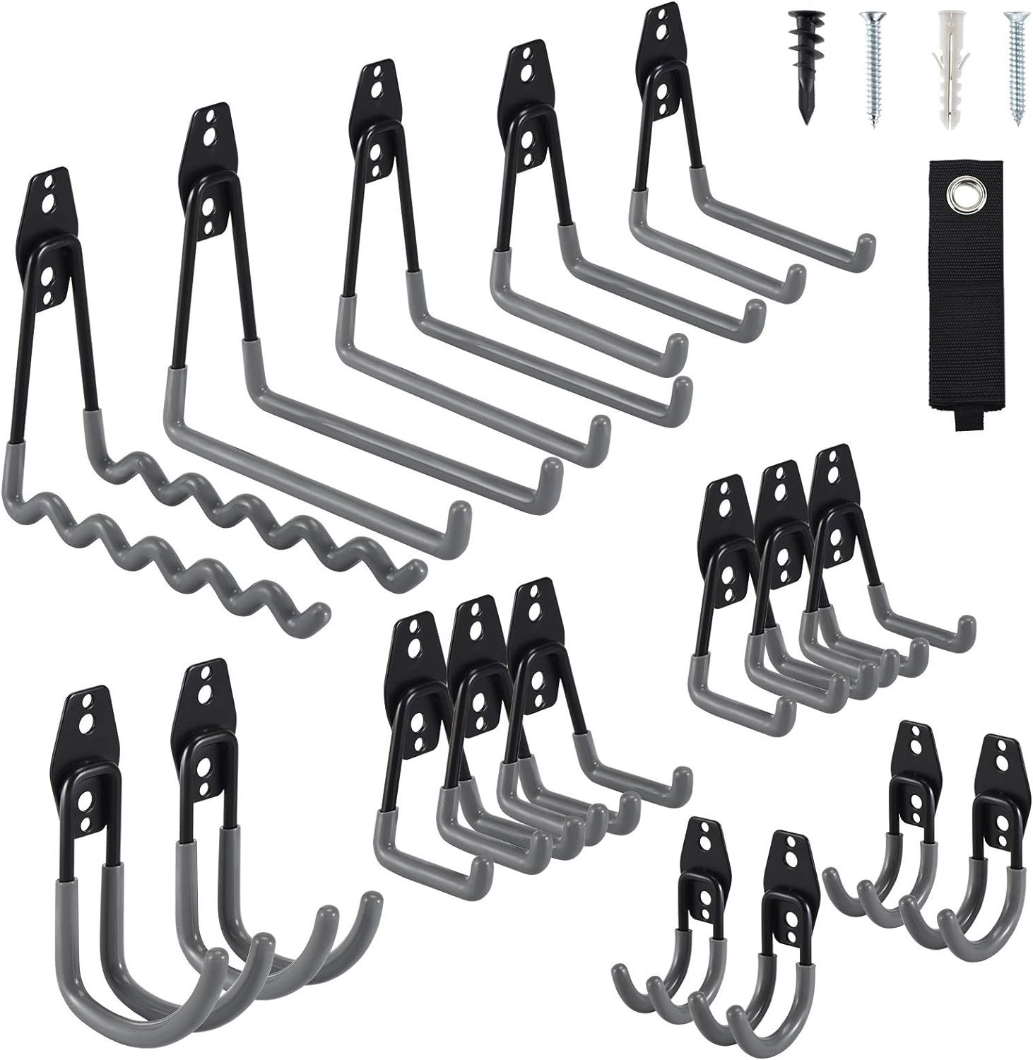 AOBEN Garage Hooks 18 Pack,Heavy Duty Garage Storage Utility Hooks,Heavy Duty Wall Mount Steel Ho... | Amazon (US)