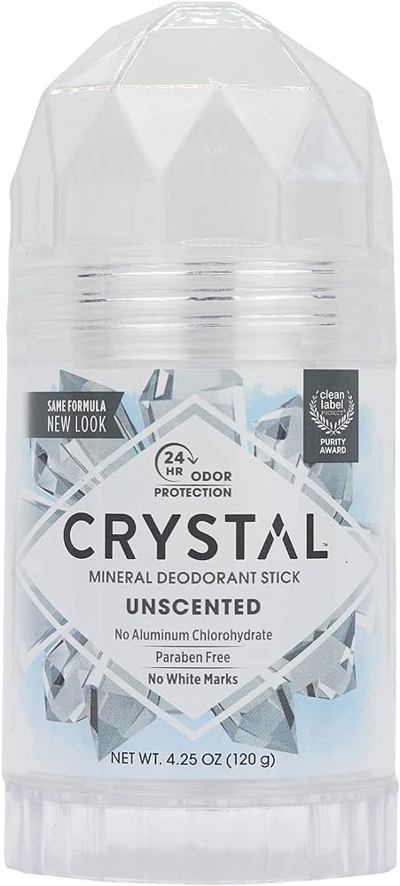 CRYSTAL Deodorant Stick, Unscented, 4.25 Ounce, White | Amazon (US)