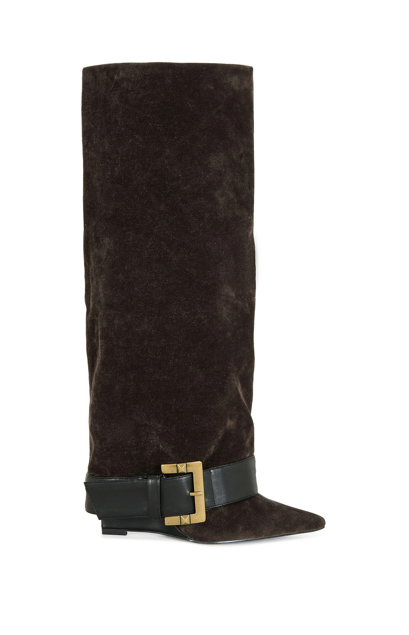 AZALEA WANG Antonina Brown Wedge Tall Boots - Size 11 | PacSun