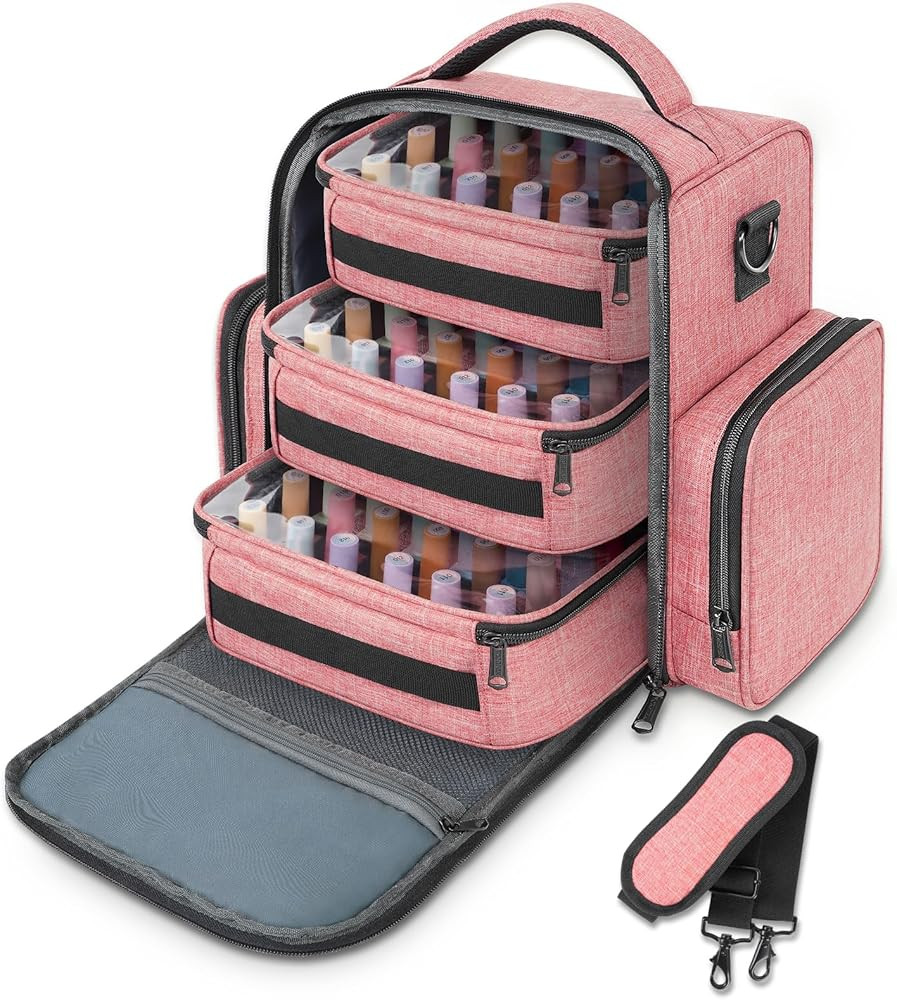 YOREPEK Nail Polish Organizer Holds 72 Bottles (15ml-0.5 fl.oz) Large Nail Polish Carrying Case w... | Amazon (US)