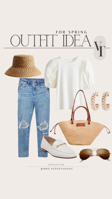 Casual Spring outfit idea for every day! I am always looking for outfits that are effortless and make me look put together.

Jeans, Sezane, raffia bag, American Eagle, bag, beach bag, summer outfit, spring outfit, hat, sunglasses, loafers, Sam Edelman, top, h&m top, earrings, spring outfit, spring outfits, vacation outfit, travel outfit, gift idea, gift guide, 

#LTKGiftGuide #LTKtravel #LTKmidsize