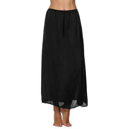 Women s Long Skirt Black White Beige Long Skirt Lace Nightskirt | Walmart (US)