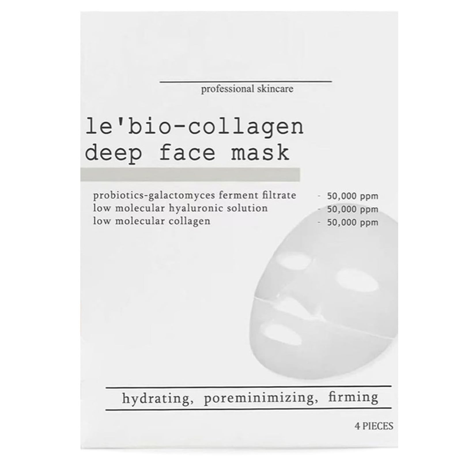 Le' Vanity Bio Collagen Face Mask 4 Sheets, Bio-Collagen Deep Mask Overnight, Korean Face Mask Sk... | Amazon (US)