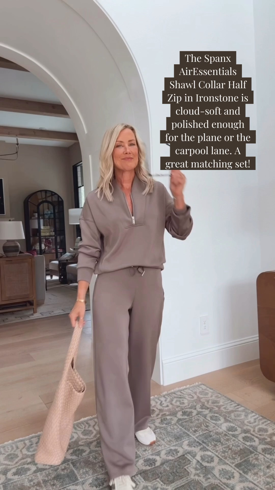 Spanx is my go-to for comfy and chic travel outfits, and their new styles are so good!
Half zip: xs
Straight leg pants: small-regular

#LTKootd #LTKOver40 #LTKSeasonal