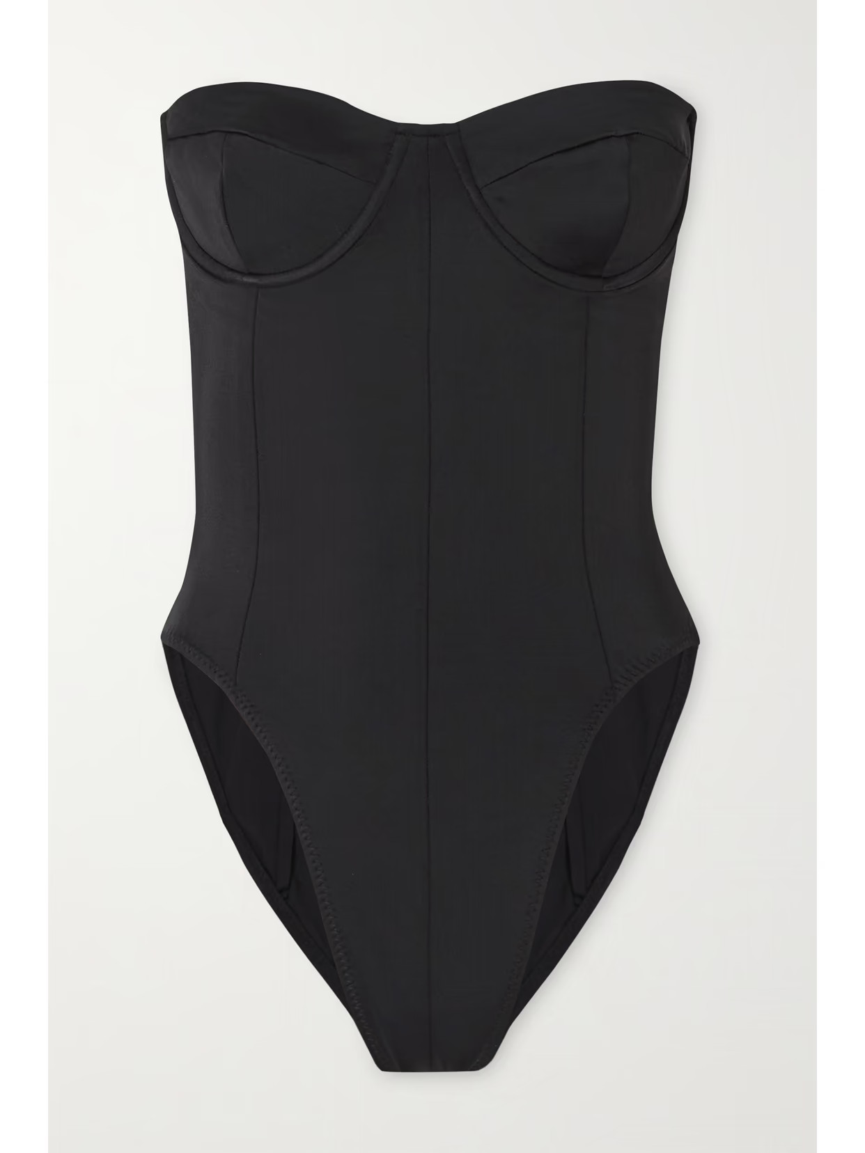 Norma Kamali - Corset Mio Strapless Swimsuit - Black | NET-A-PORTER (US)