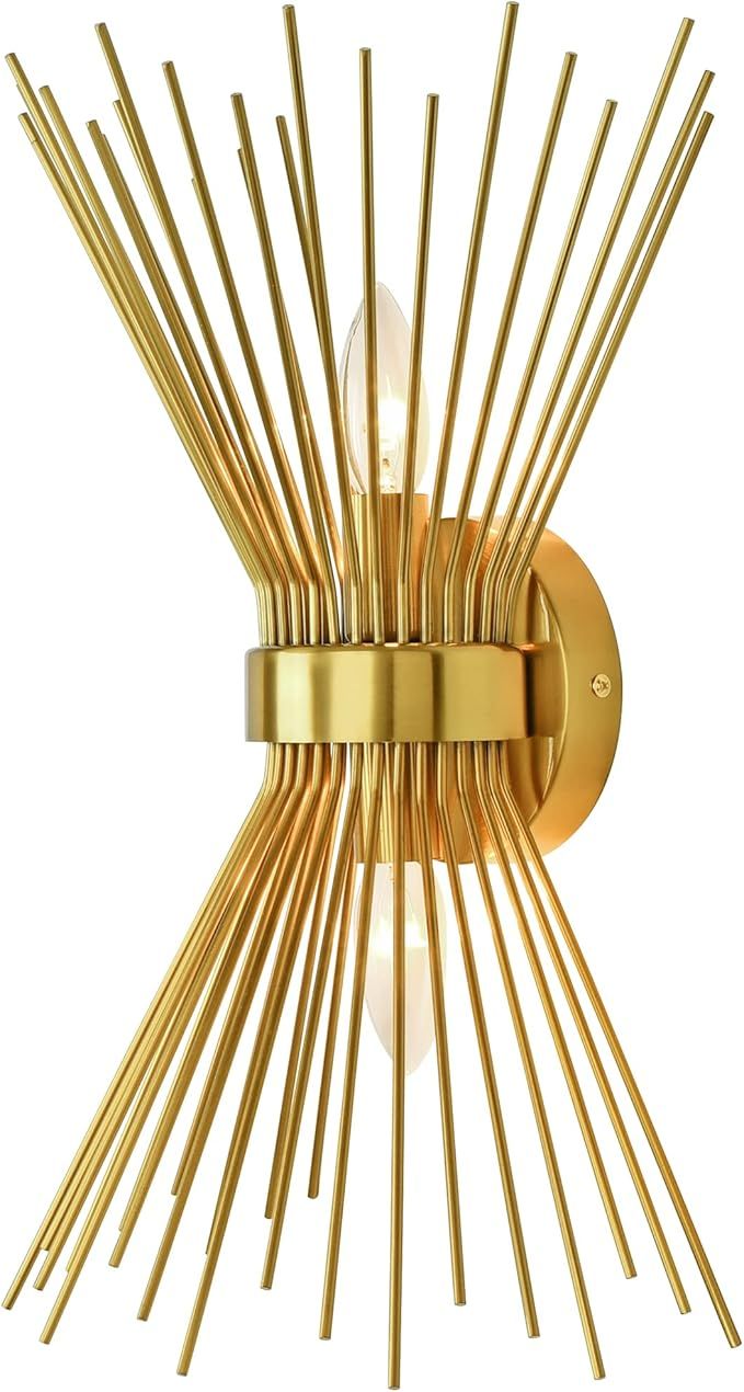 Henveton Brass Mid Century Wall Sconce Modern Gold Vanity Light Wall Mount Lamp Industiral Indoor... | Amazon (US)