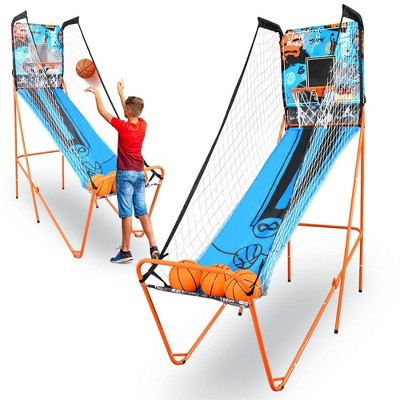 SereneLife Single Hoop Basketball Shootout Indoor Home Arcade Room Game with Electronic LED Digital Basket Ball Shot Scoreboard | Target