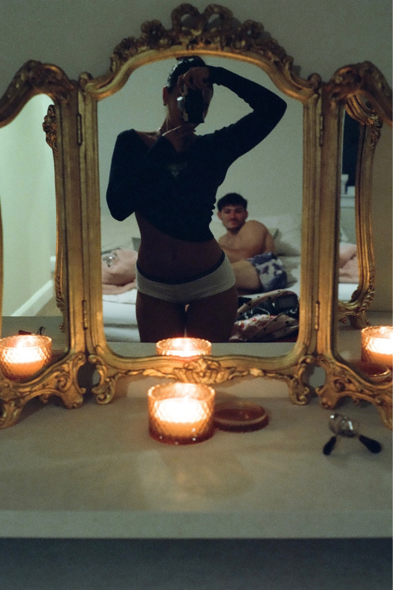 The vanity you all obsess over! My favorite princess mirror 🩰🤍