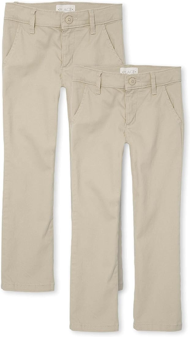 The Children's Place Girls' Skinny Chino Pants 2-Pack | Amazon (US)