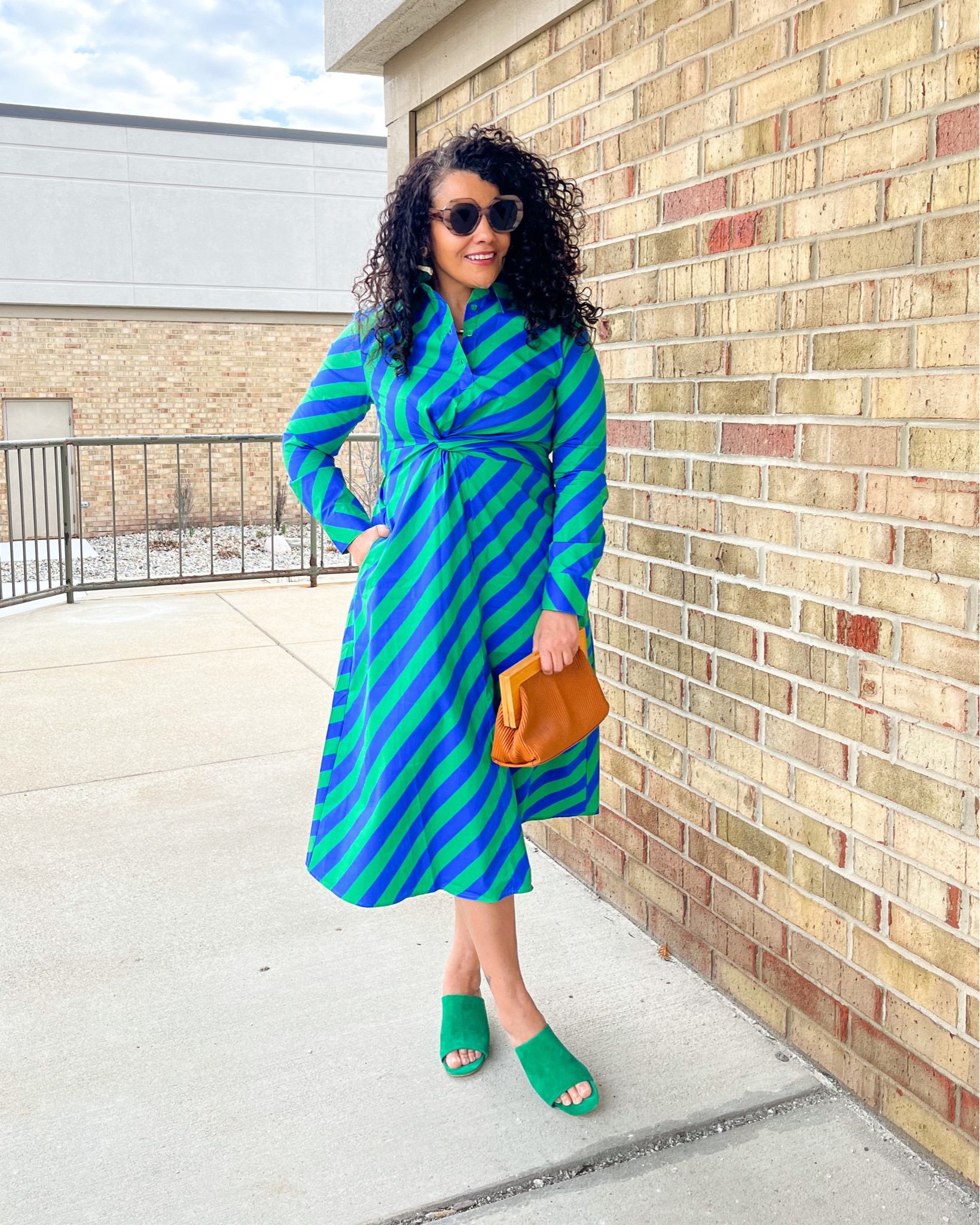 knee length dresses for ladies The Supima Cotton Midi Shirt Dress