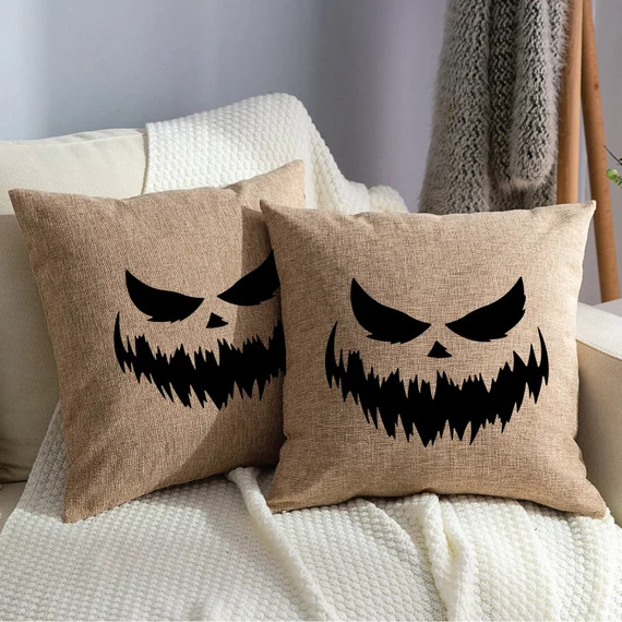 Halloween Decor Burlap Pillowcase Halloween Pillow - Etsy Canada | Etsy (CAD)