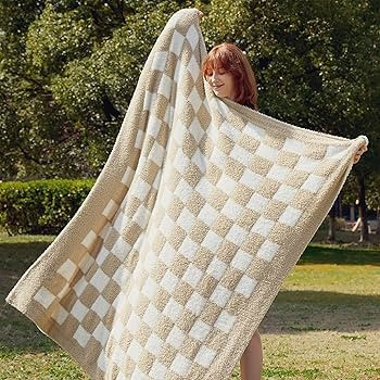 Bedsure Checkered Throw Blanket for Couch - Super Soft, Cozy & Warm Knit Blanket, Breathable, Lig... | Amazon (US)