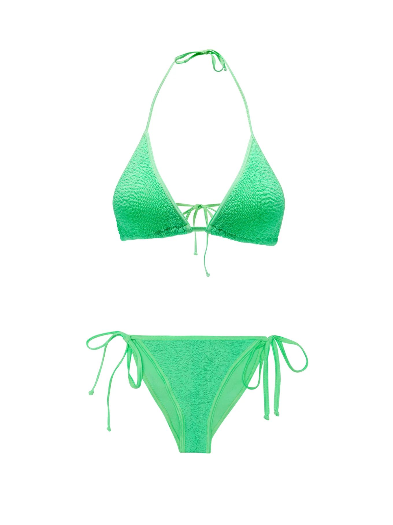 Carmen crinkle-jersey triangle bikini | Hunza G | Matches (US)