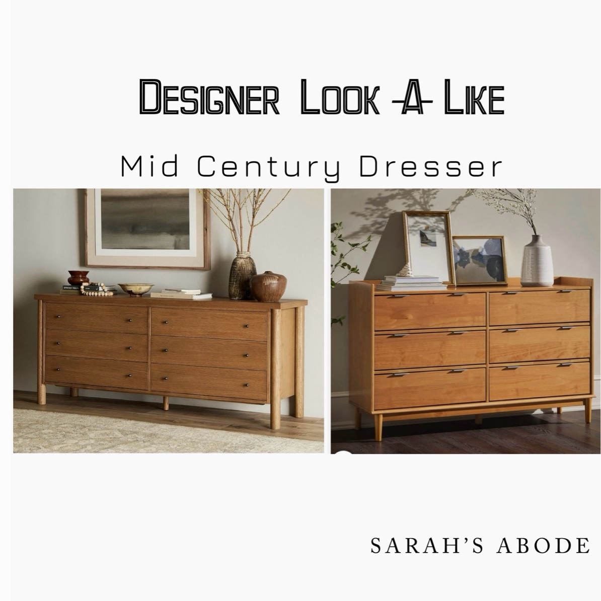 Designer look alike mid century modern dresser! Which one do you think is the splurge?

Modern. MCM 

#LTKHome #LTKFamily #LTKSaleAlert