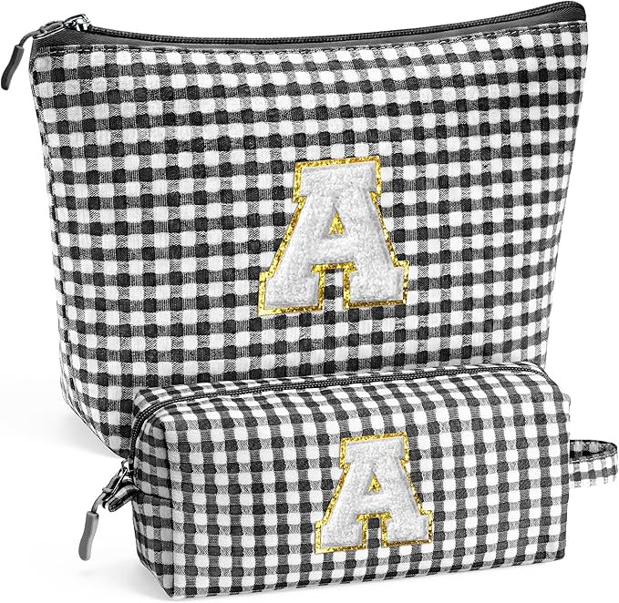 YOOLIFE Initial Makeup Bag Travel Toiletry Bag Easter Gifts for Girls Monogrammed Gifts for Girls... | Amazon (US)
