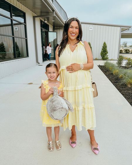 EASTER OUTFIT 

dress is shop talulah. Wearing a medium!

Brackets are Victoria emerson

Hoops are my favorites and Sheila fajil!! 

Purse is Fawn Design and an amazing work bag 

Shoes are sold out but from Nordstrom 

Toddler outfit is target! 

Target finds
Spring outfit
Mommy and me 
Yellow dress 


#LTKstyletip #LTKbump #LTKkids