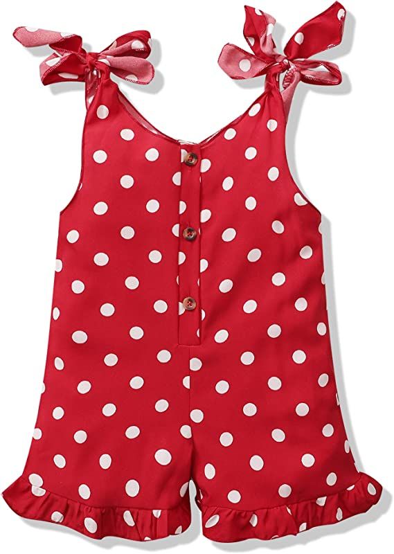 Toddler Baby Girl Clothes Kid Summer Outfits Strap Sleeveless Romper Halter Jumpsuit Bodysuit Sho... | Amazon (US)