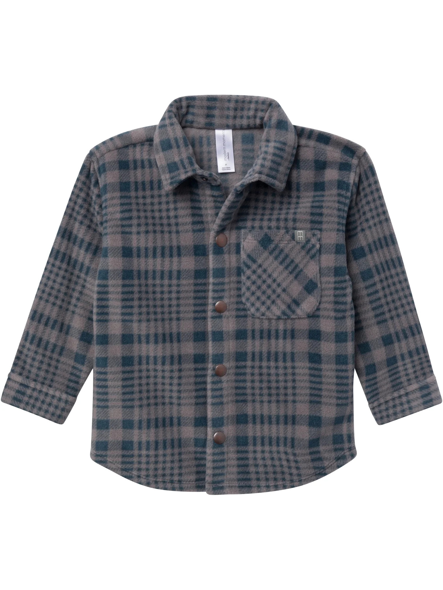 Modern Moments by Gerber Toddler Boy Microfleece Shacket, Sizes 12M-5T - Walmart.com | Walmart (US)