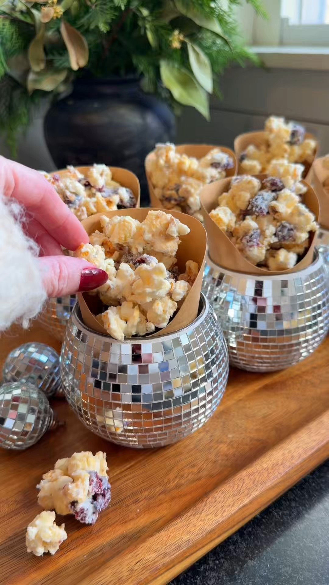 Ring in the new year with a cozy yet elevated movie night!
This 3-ingredient gourmet popcorn is sweet, salty, and dressed up just enough to feel special. Serve it in charcuterie cups and disco ball globes for an easy New Year’s Eve snack idea that looks festive without the effort.

Perfect for:
• New Year’s Eve at home
• Casual hosting
• Movie night snacks
• Last-minute entertaining ideas

#LTKHoliday #LTKHome