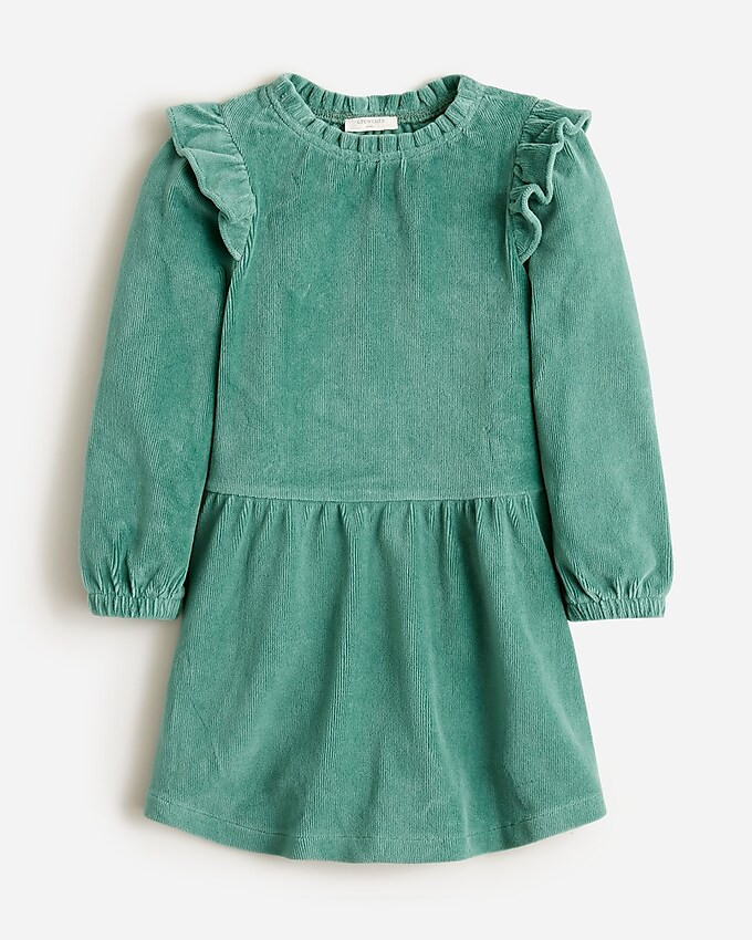 Girls' ruffle-shoulder corduroy dress | J. Crew US