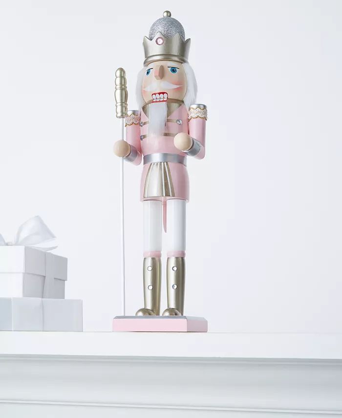 Holiday Lane Pink & White Nutcracker with Staff, Created for Macy's & Reviews - Shop All Holiday ... | Macys (US)