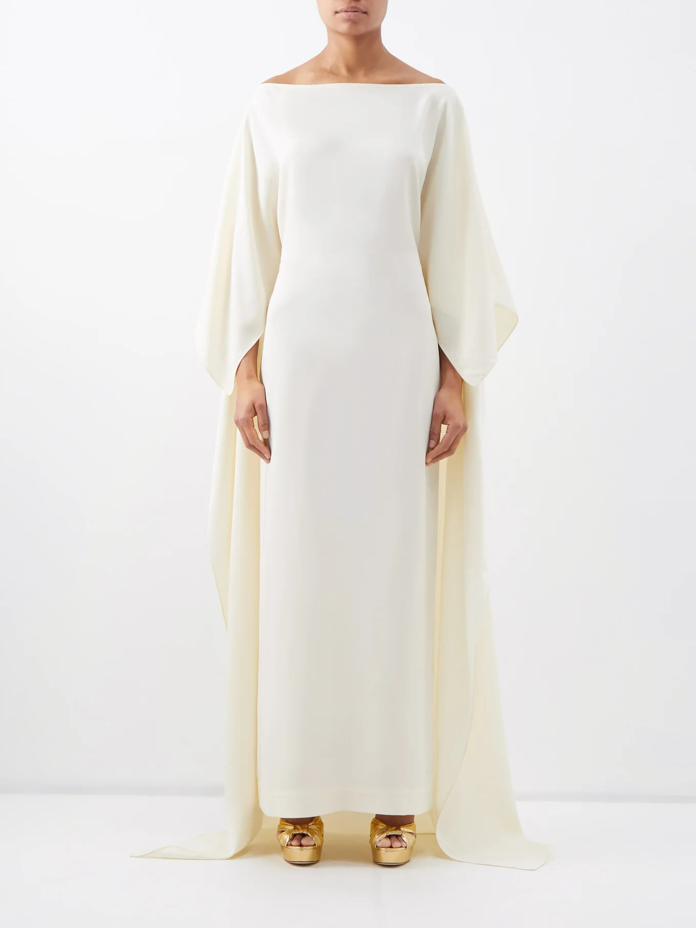Leggera cape satin maxi dress | Taller Marmo | Matches (UK)