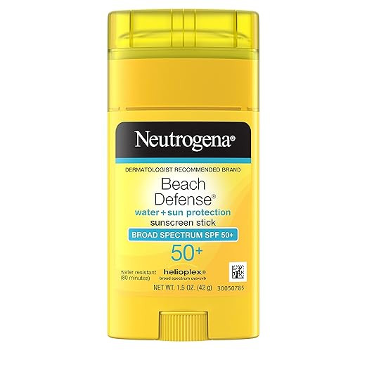Neutrogena Beach Defense Water-Resistant Sunscreen Stick with Broad Spectrum SPF 50+, PABA-Free a... | Amazon (US)