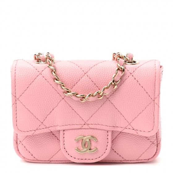 CHANEL

Caviar Quilted Mini Chain Belt Bag Light Pink | Fashionphile