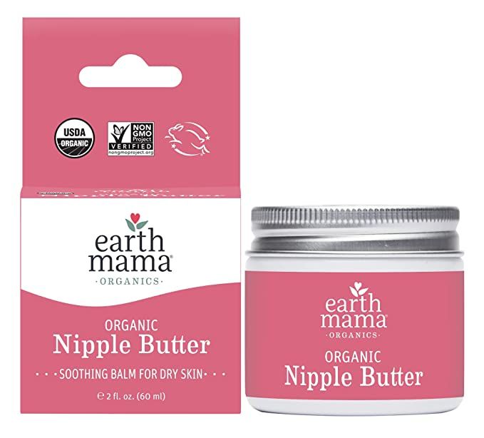 Organic Nipple Butter Breastfeeding Cream by Earth Mama | Lanolin-free, Safe for Nursing & Dry Sk... | Amazon (US)