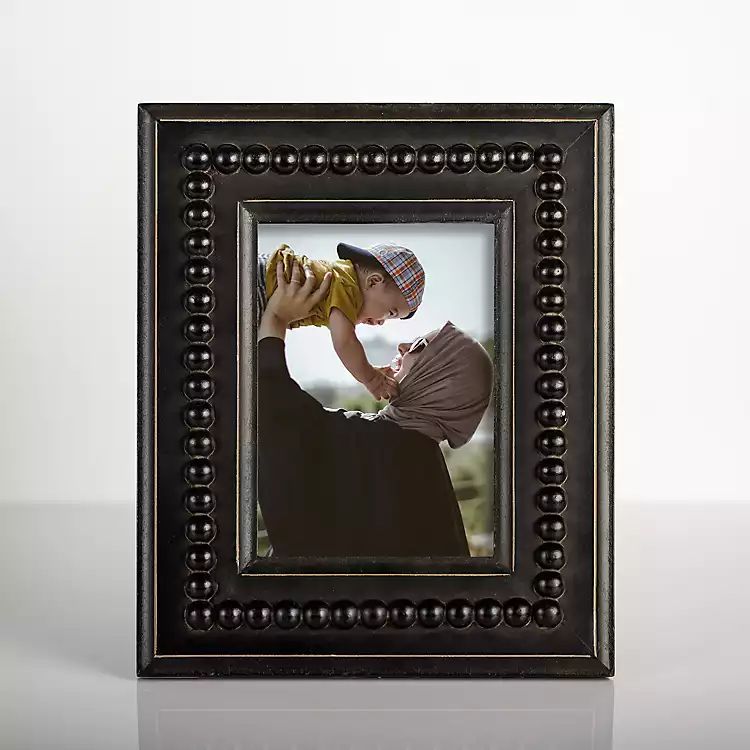 Black Beaded Wood Picture Frame, 5x7 | Kirkland's Home