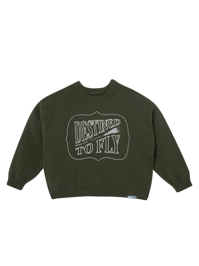 Modern Moments Toddler Girl Wicked Sweater With Chainstitch, Sizes 12 Months - 5T | Walmart (US)