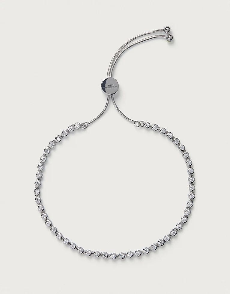 Platinum-Plated Set Stone Friendship Bracelet | Jewellery & Hair Accessories | The  White Company | The White Company (UK)