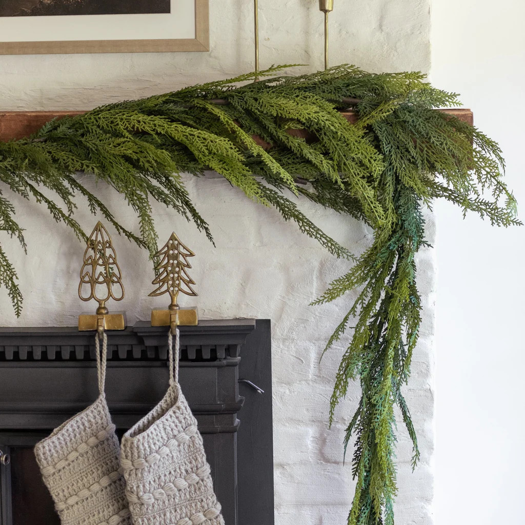 Long Stem Cypress Garland | Purple Rose Home