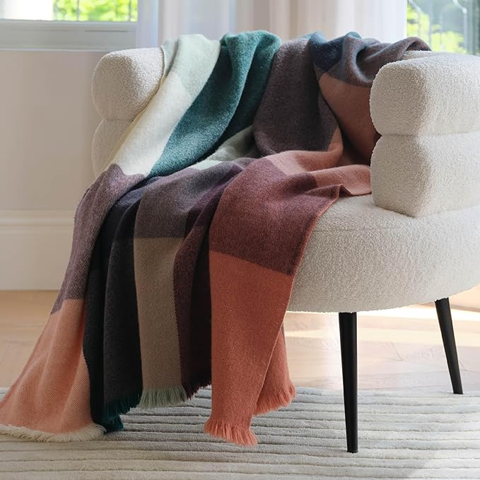 Double Stitch by Bedsure Alpaca Wool Throw Blanket - Soft Warm Blanket for Couch - Luxury Decorat... | Amazon (US)