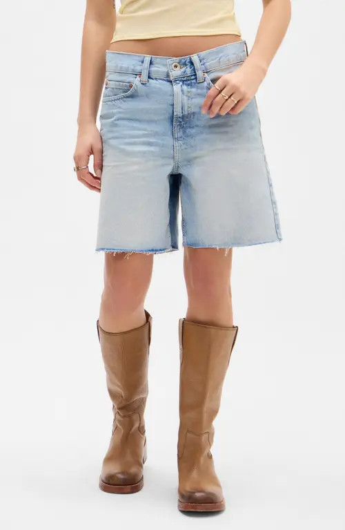 BDG Urban Outfitters Harden High Waist Denim Shorts in Light Vintage at Nordstrom, Size Small | Nordstrom