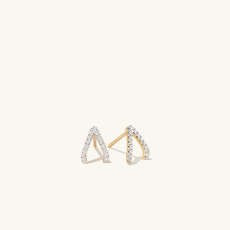 Pavé Diamond Wishbone Studs - $300 | Mejuri (Global)