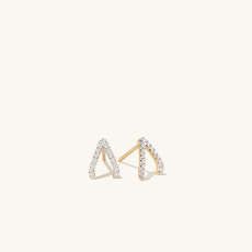 Pavé Diamond Wishbone Studs - $300 | Mejuri (Global)