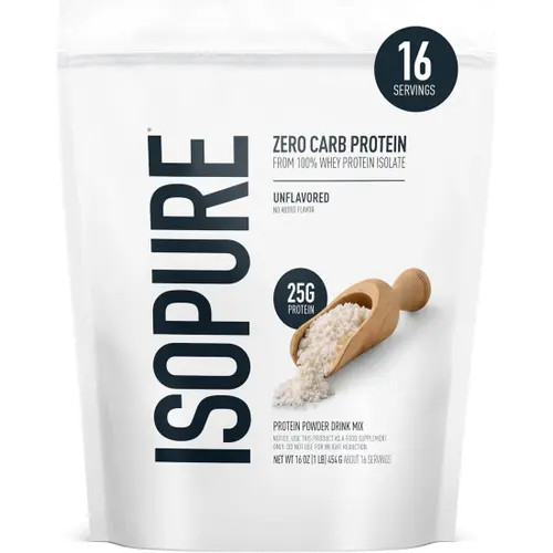 Isopure Zero Carb 100% Whey Protein Isolate Powder, Unflavored, 25g Protein, About 16 Servings in None at Nordstrom | Nordstrom