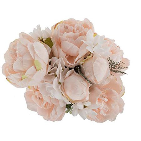 Ezflowery 1 Pack Artificial Peony Silk Flowers Arrangement Bouquet for Wedding Centerpiece Room Part | Walmart (US)