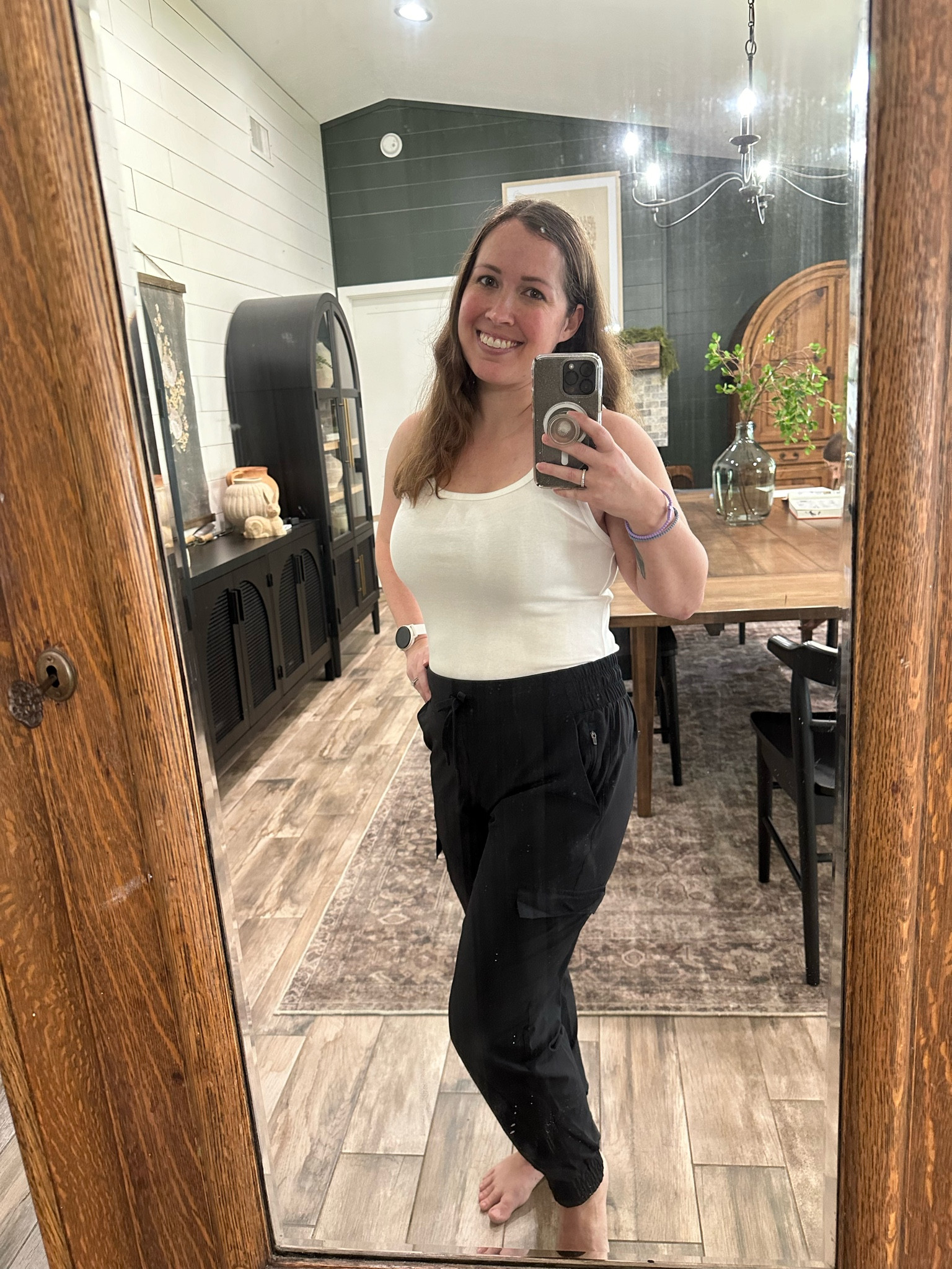 Target circle sale, women’s joggers, black joggers medium, white tank top medium, true to size, I could have done small but liked the fit better with the medium. Target lounge outfit, target casual outfit. 

#LTKstyletip #LTKxTarget #LTKfindsunder50