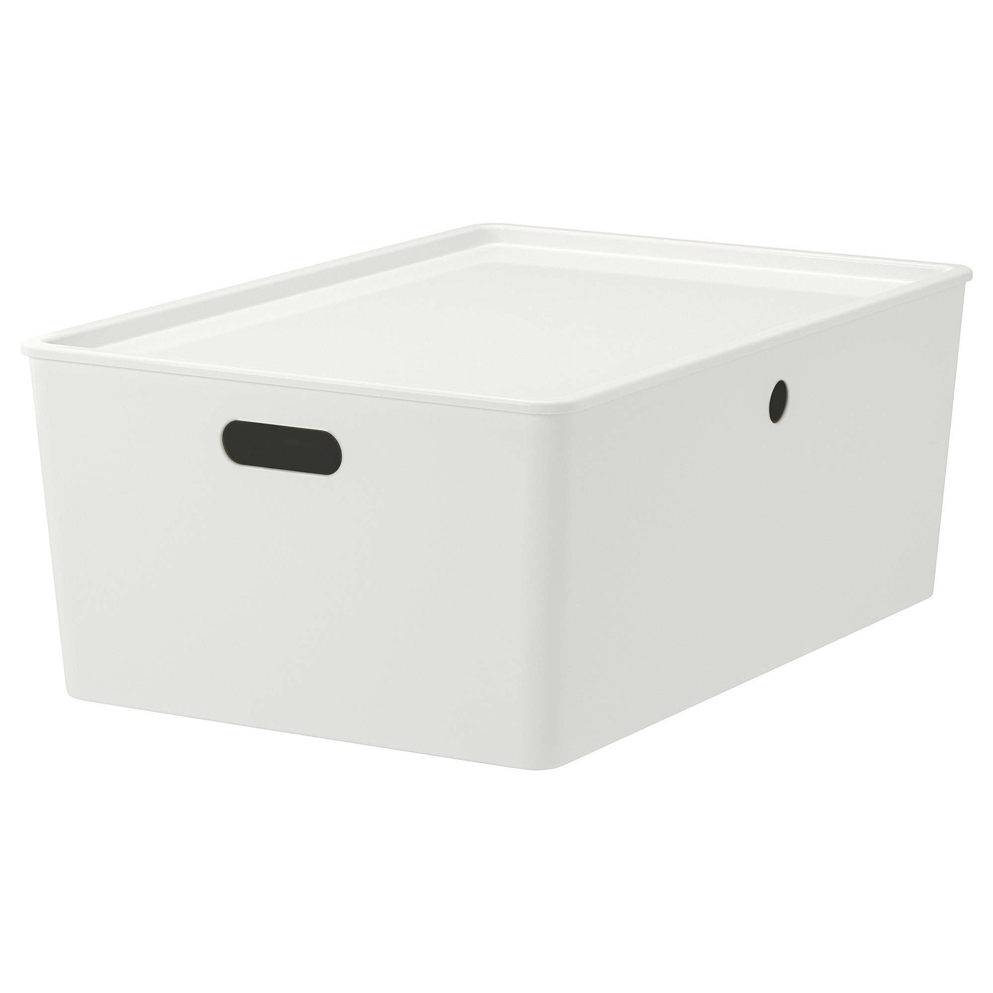 KUGGIS Box with lid, white, 14 ½x21 ¼x8 ¼ " | IKEA US