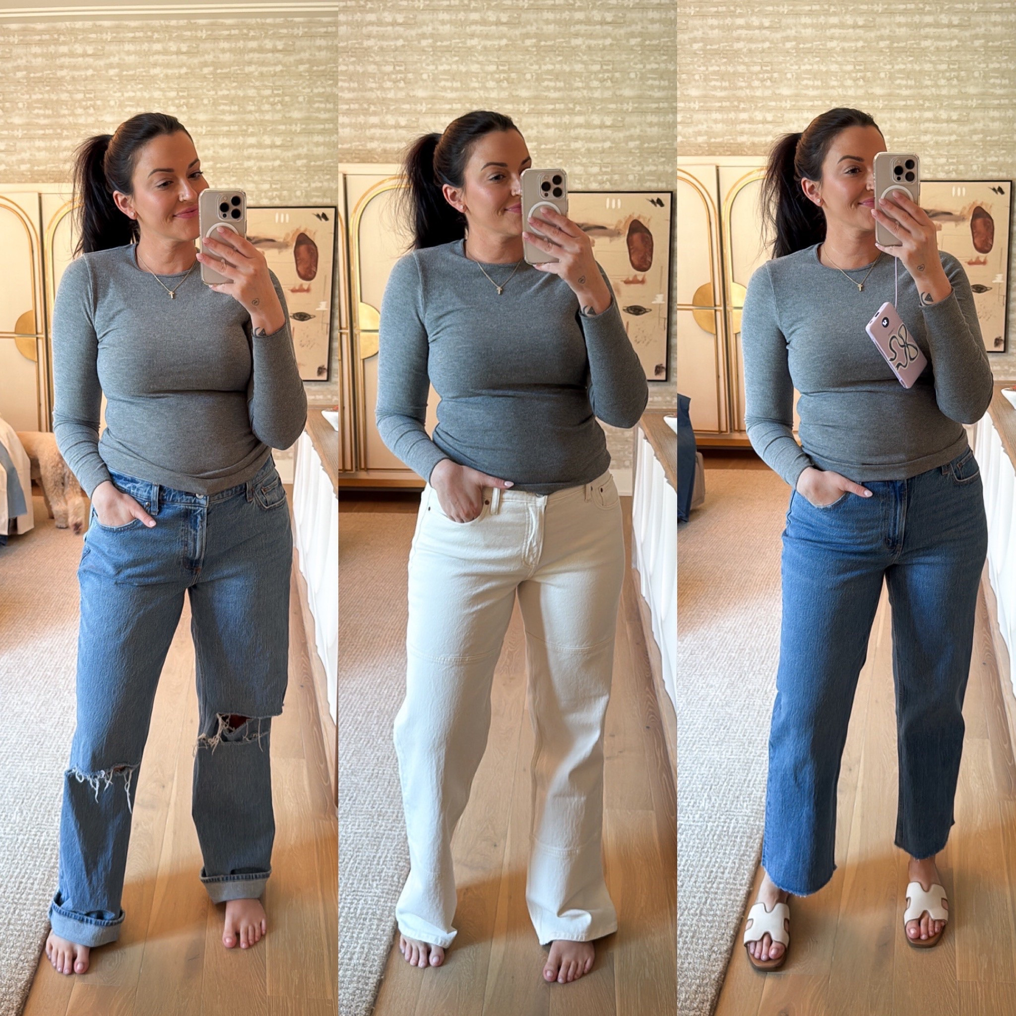 My current fave styles of @Abercrombie denim: low rise baggy and high rise vintage straight jean! Both on major sale + code “AFLTK” stacks for an additional 25% off #LTKSpringSale #abercrombiepartner #ad

#LTKSaleAlert #LTKFindsUnder50