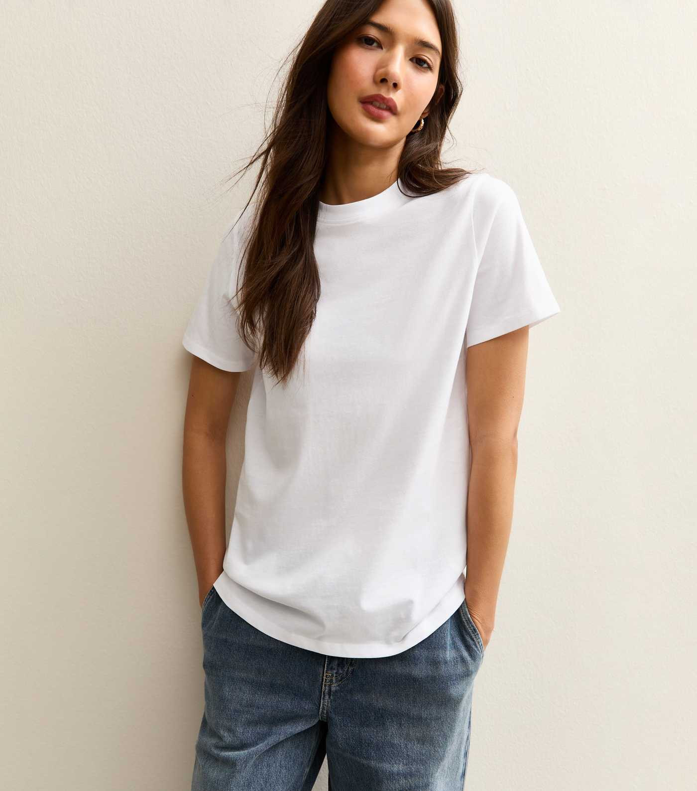 White Cotton Crew Neck T-Shirt | New Look | New Look (UK)