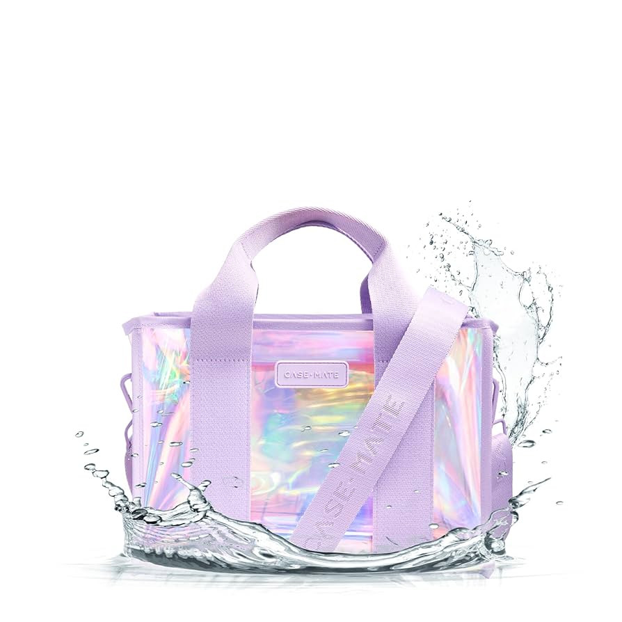 Case-Mate Soap Bubble Small Beach Tote - Iridescent Beach Bag with Crossbody Strap for Women - Wa... | Amazon (US)