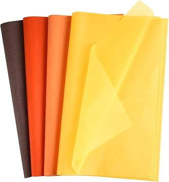 CHRORINE 60 Sheets Tissue Paper Multicolor Art Gift Autumn Wrapping Paper for Thanksgiving Harves... | Amazon (US)