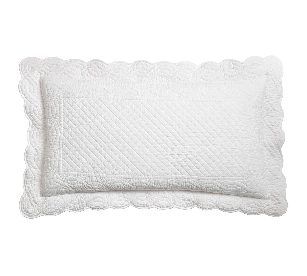 Heirloom Scalloped Quilted Sham | Pottery Barn (US)