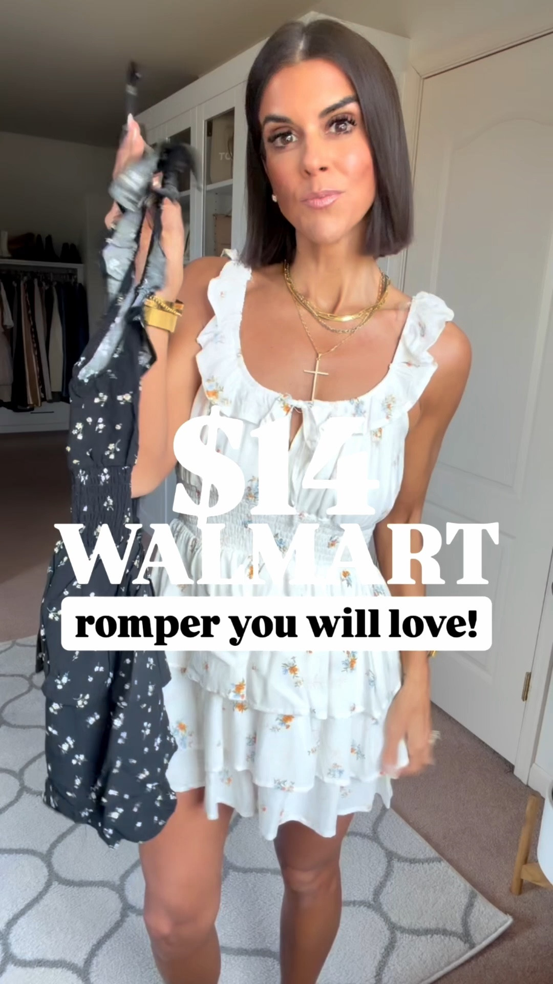 The cutest $14 Walmart romper! I’m 5’5 and in size small 

#LTKootd #LTKgrwm #LTKSeasonal